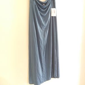 NWT dusty medium blue solid LuLaRoe maxi skirt 3X